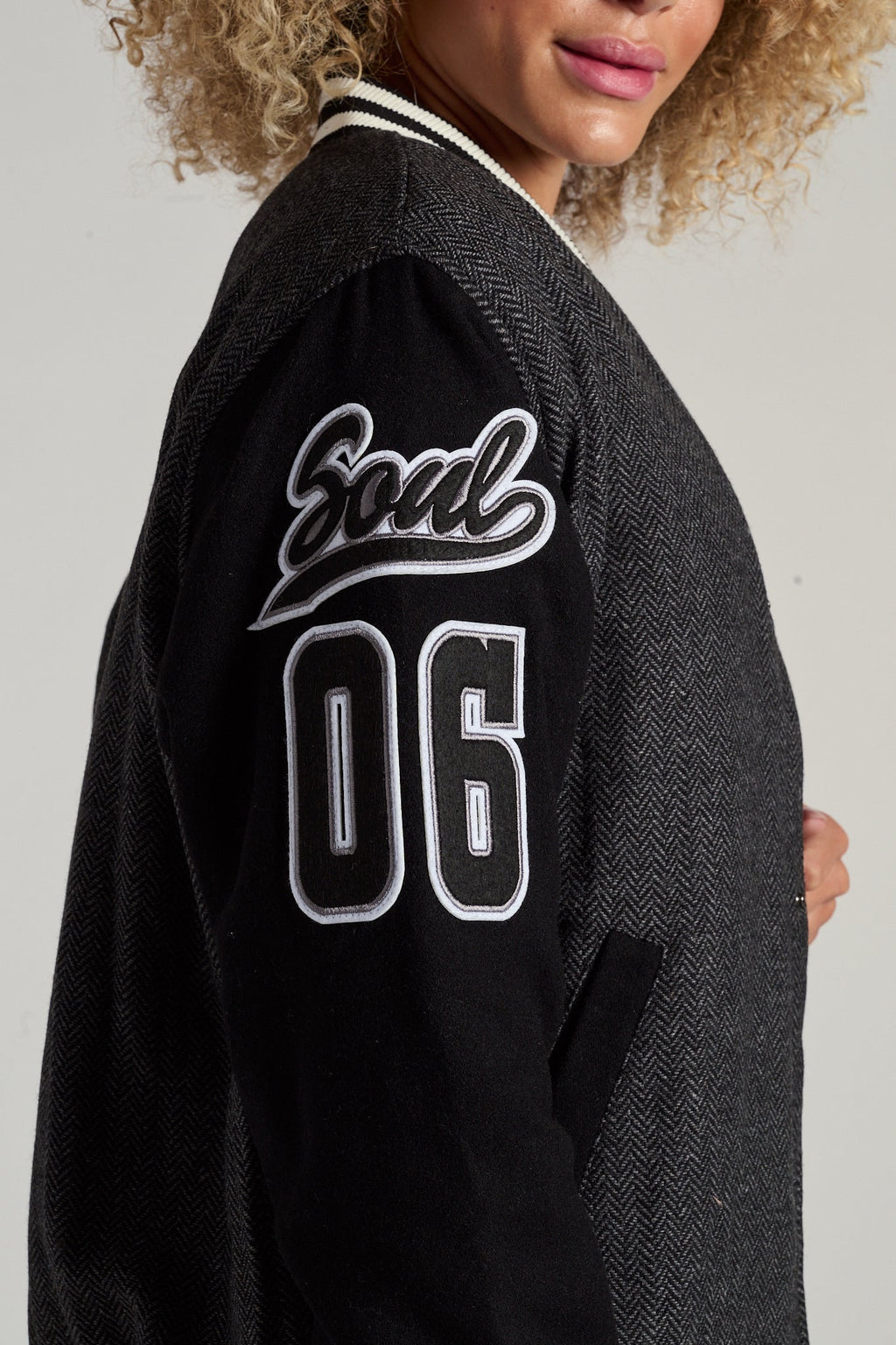 Herringbone Bomber Jacket