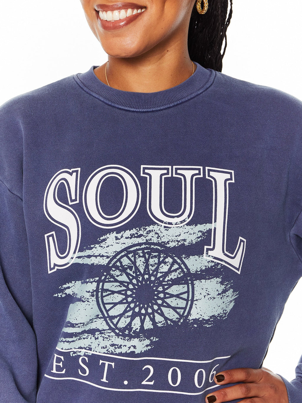 NAVY SAM CREW NECK